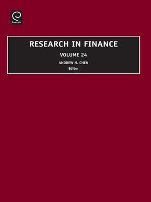 cover image of Research in Finance, Volume 24